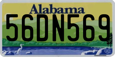 AL license plate 56DN569