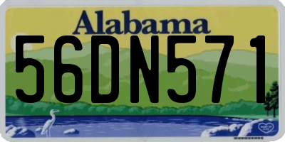 AL license plate 56DN571