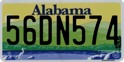 AL license plate 56DN574
