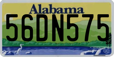 AL license plate 56DN575