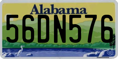 AL license plate 56DN576