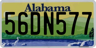 AL license plate 56DN577