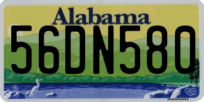 AL license plate 56DN580