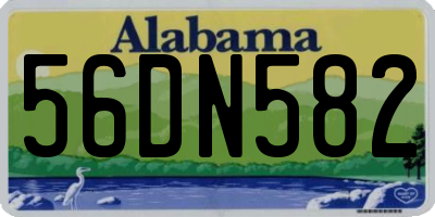 AL license plate 56DN582