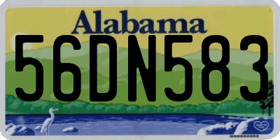 AL license plate 56DN583