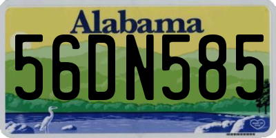 AL license plate 56DN585