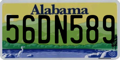 AL license plate 56DN589