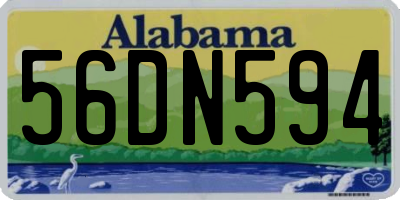 AL license plate 56DN594