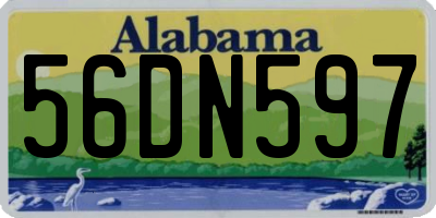 AL license plate 56DN597