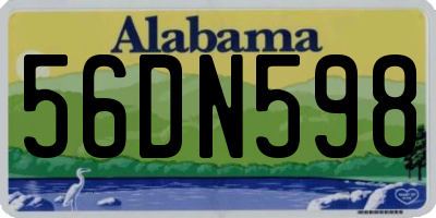 AL license plate 56DN598
