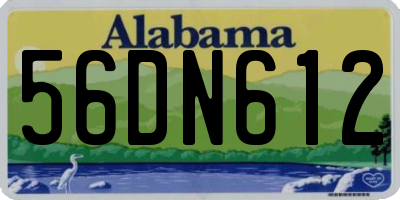 AL license plate 56DN612