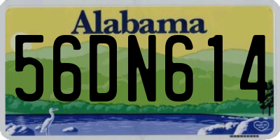 AL license plate 56DN614