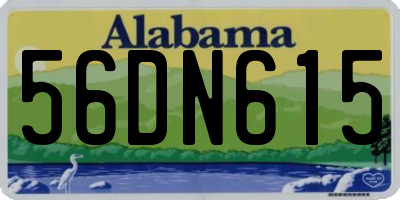 AL license plate 56DN615