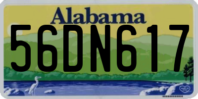 AL license plate 56DN617