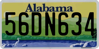 AL license plate 56DN634