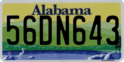 AL license plate 56DN643