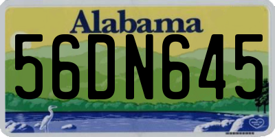 AL license plate 56DN645
