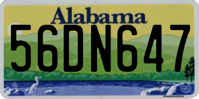 AL license plate 56DN647