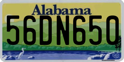 AL license plate 56DN650