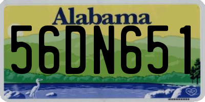 AL license plate 56DN651