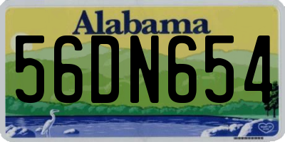 AL license plate 56DN654