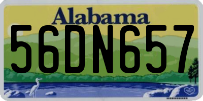 AL license plate 56DN657