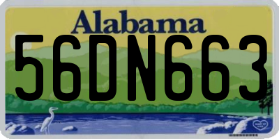 AL license plate 56DN663
