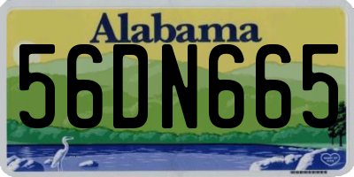 AL license plate 56DN665