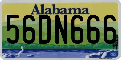 AL license plate 56DN666