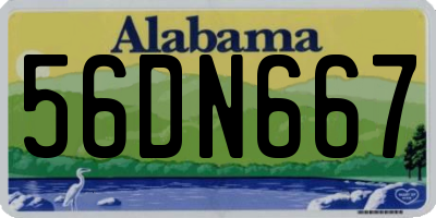 AL license plate 56DN667