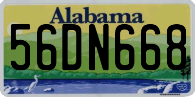 AL license plate 56DN668