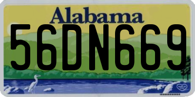 AL license plate 56DN669