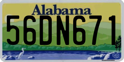 AL license plate 56DN671