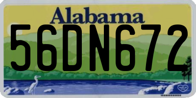 AL license plate 56DN672