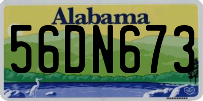 AL license plate 56DN673