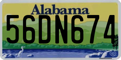 AL license plate 56DN674