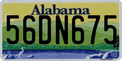 AL license plate 56DN675