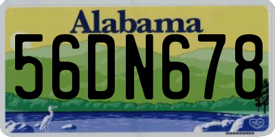 AL license plate 56DN678