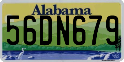 AL license plate 56DN679