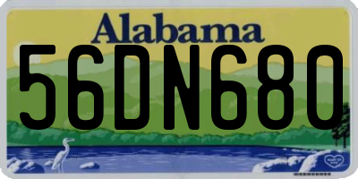 AL license plate 56DN680