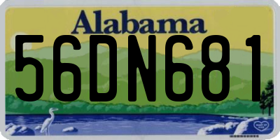 AL license plate 56DN681