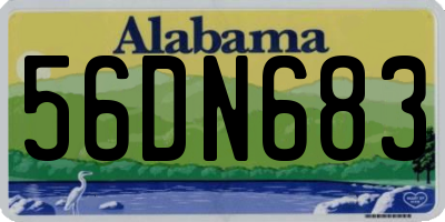 AL license plate 56DN683