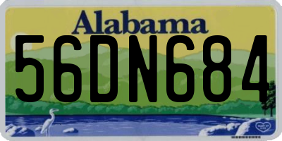 AL license plate 56DN684