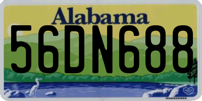 AL license plate 56DN688