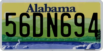 AL license plate 56DN694