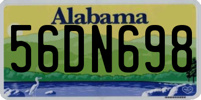 AL license plate 56DN698