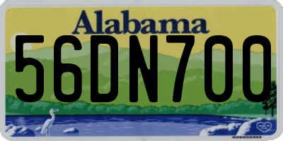 AL license plate 56DN700