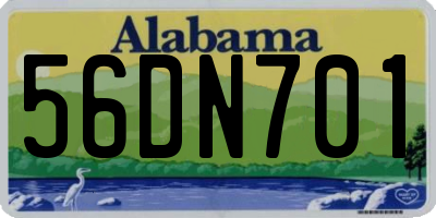 AL license plate 56DN701