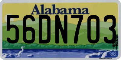 AL license plate 56DN703