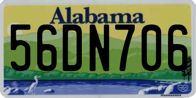 AL license plate 56DN706